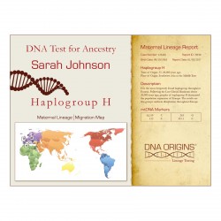 DNA Origins Maternal Lineage Sample Certificate